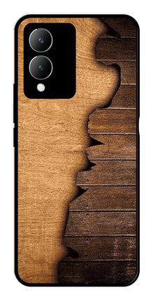 Wooden Design Metal Mobile Case for Vivo Y17s