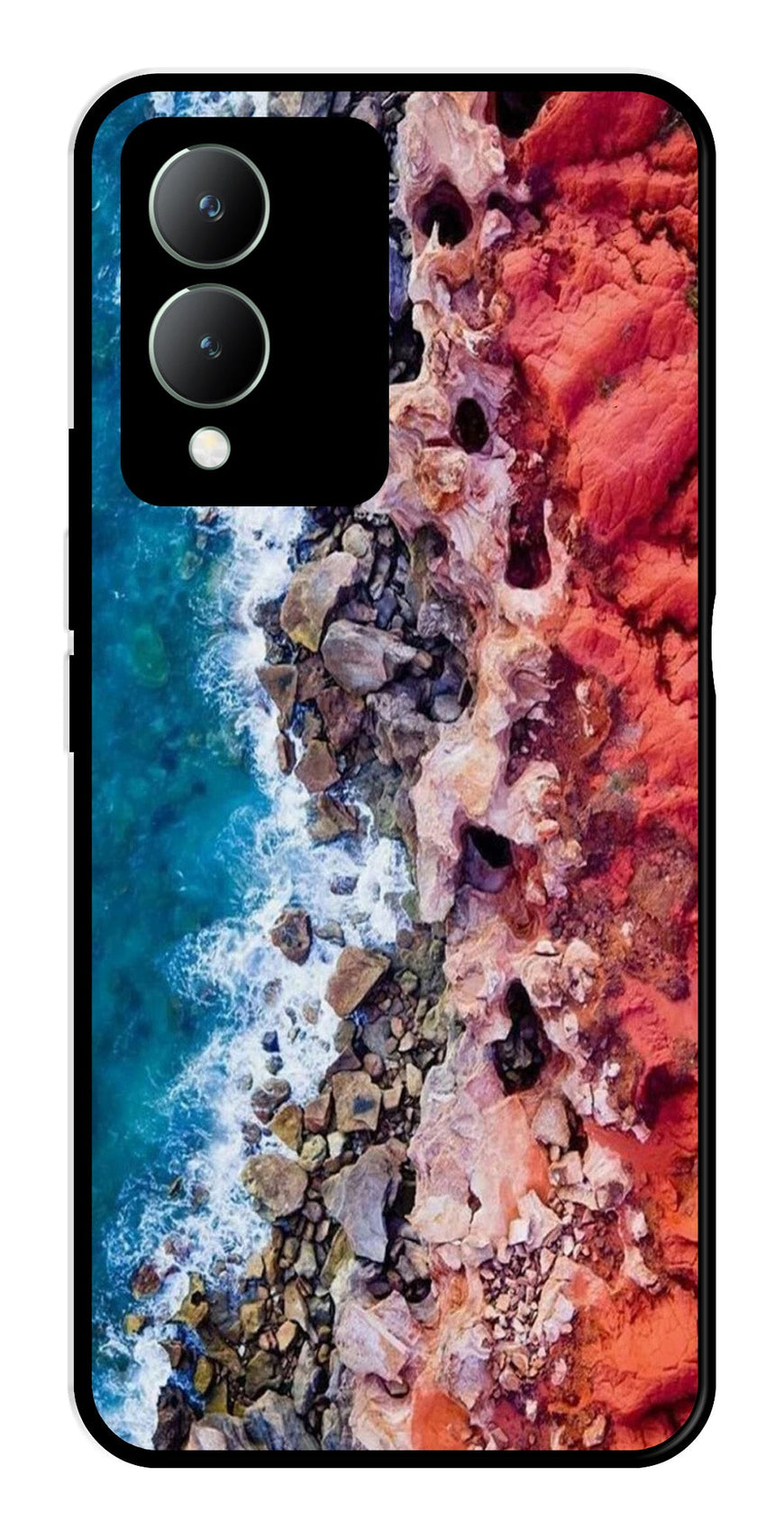 Sea Shore Metal Mobile Case for Vivo Y17s   (Design No -18)