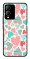 Hearts Pattern Metal Mobile Case for Vivo Y17s   (Design No -22)