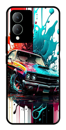 Vintage Car Metal Mobile Case for Vivo Y17s