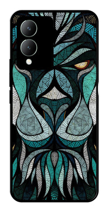 Lion Pattern Metal Mobile Case for Vivo Y17s