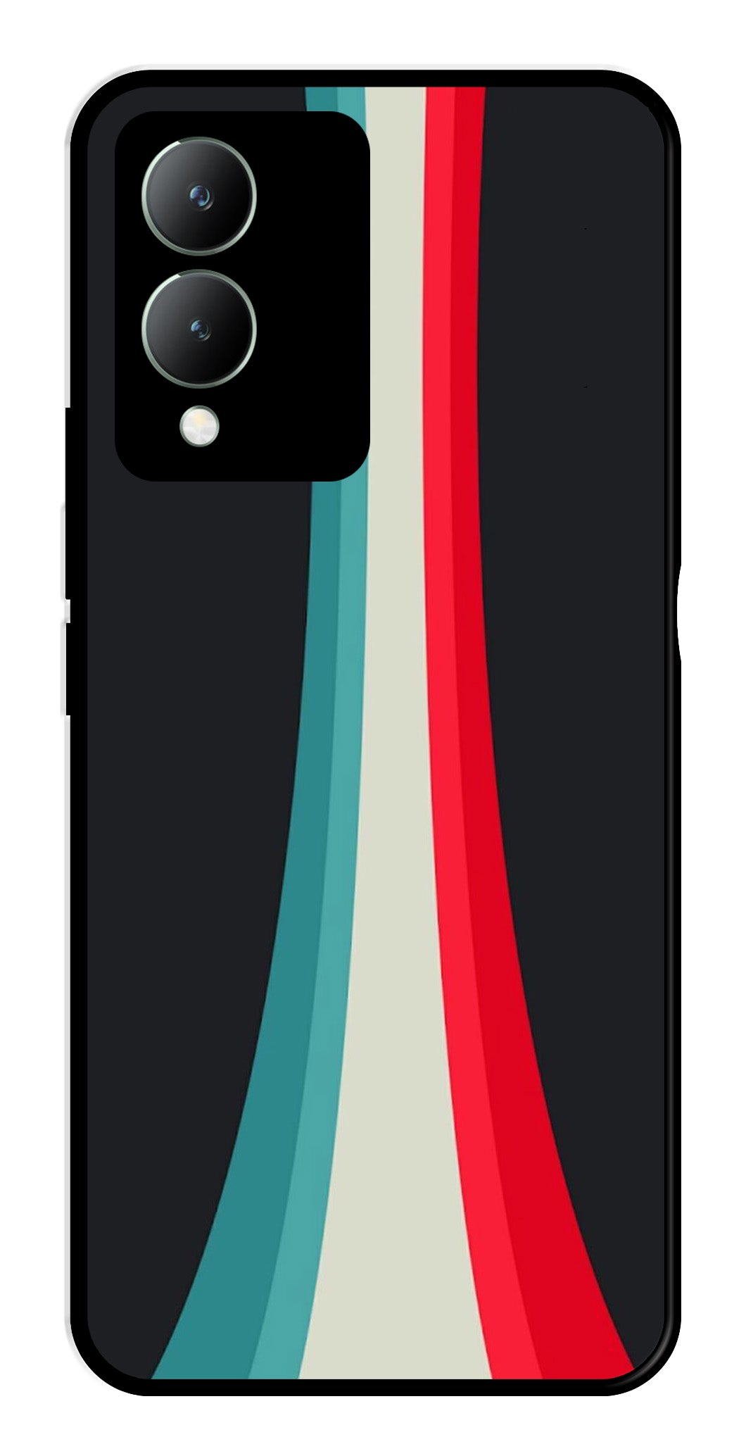 Modern Art Colorful Metal Mobile Case for Vivo Y17s   (Design No -48)