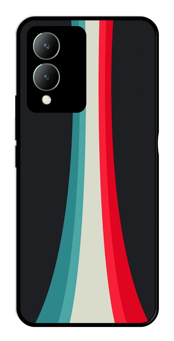 Modern Art Colorful Metal Mobile Case for Vivo Y17s   (Design No -48)