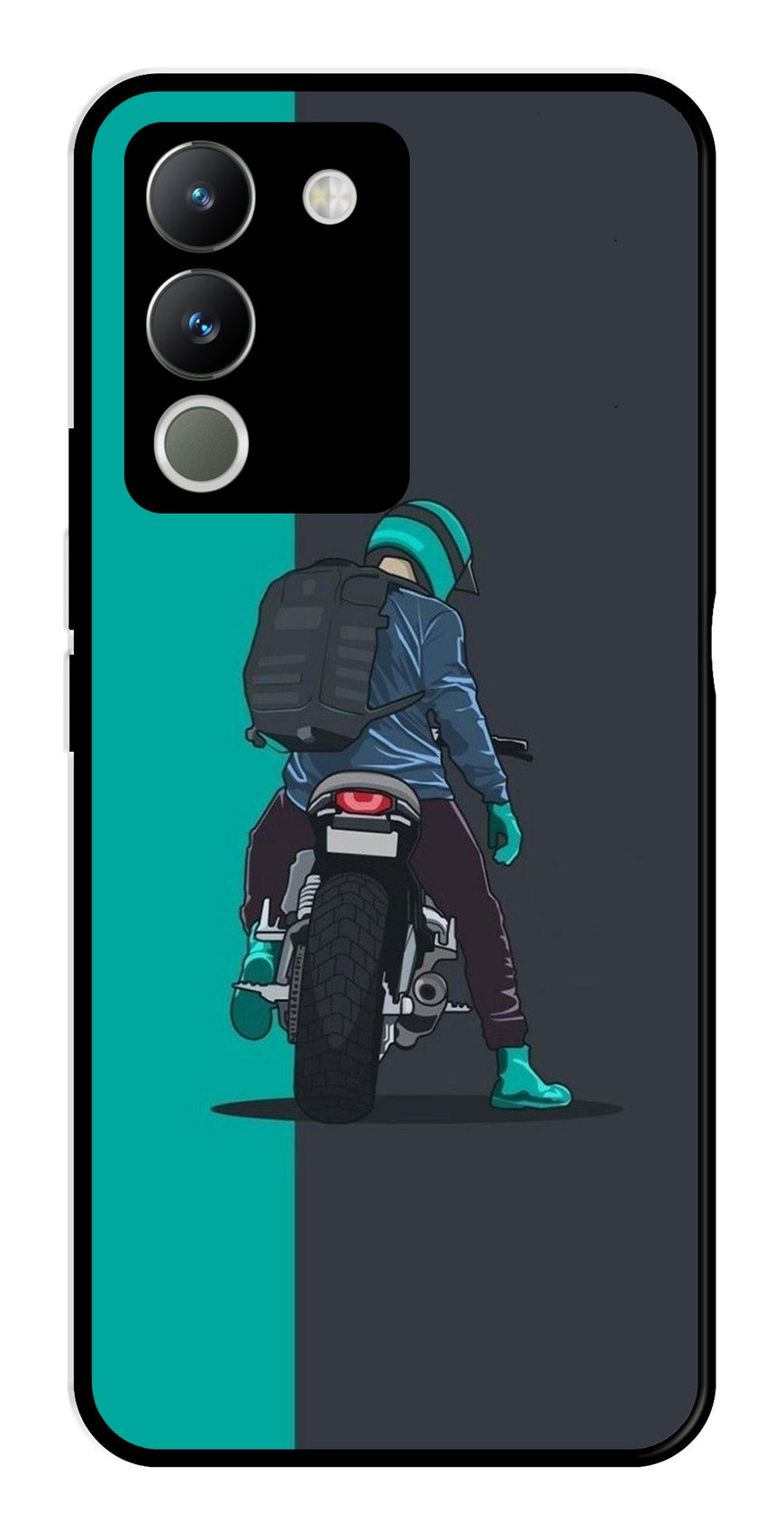 Bike Lover Metal Mobile Case for Vivo Y200   (Design No -05)