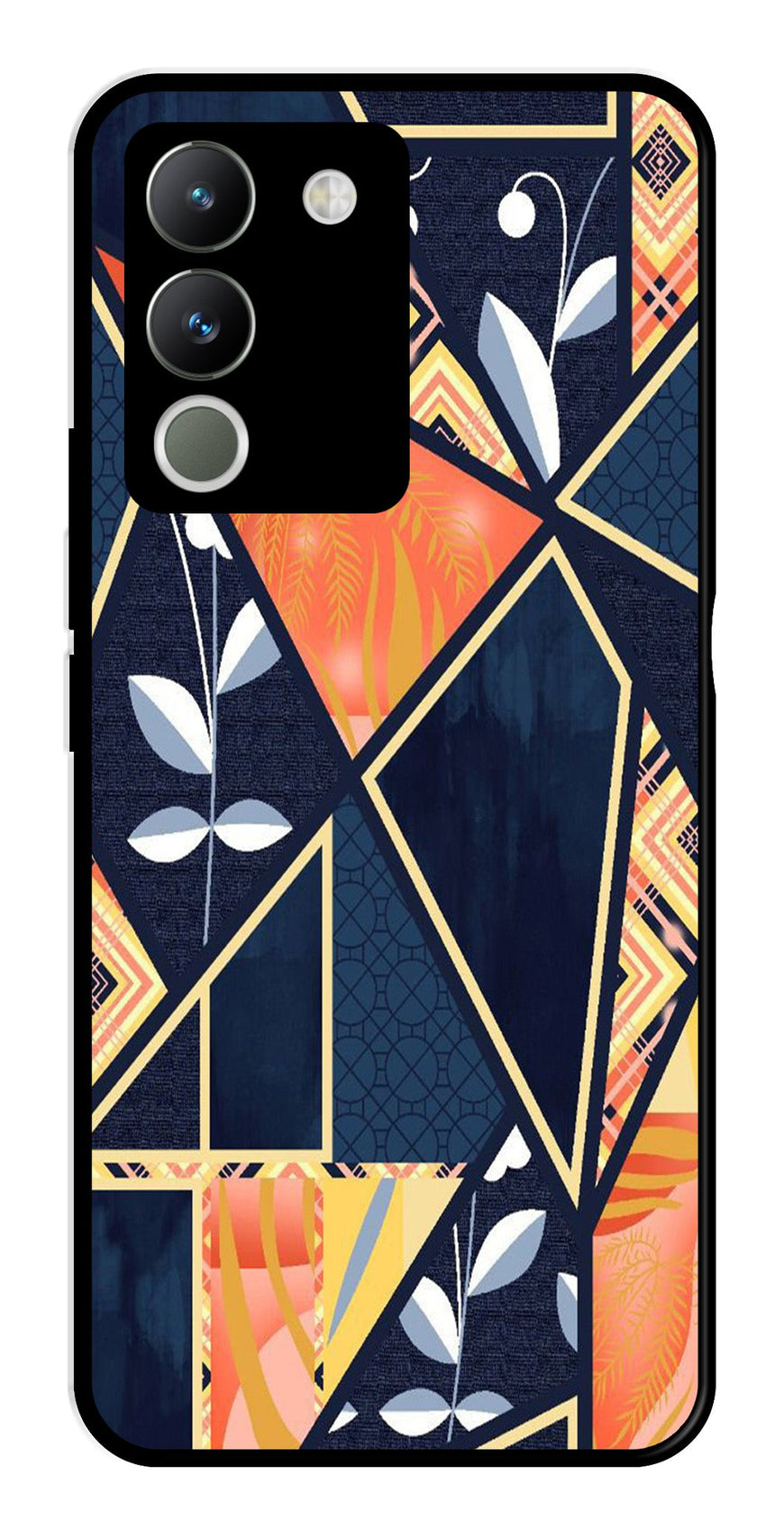 Marble Design Metal Mobile Case for Vivo Y200   (Design No -07)