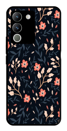 Floral Pattern Metal Mobile Case for Vivo Y200