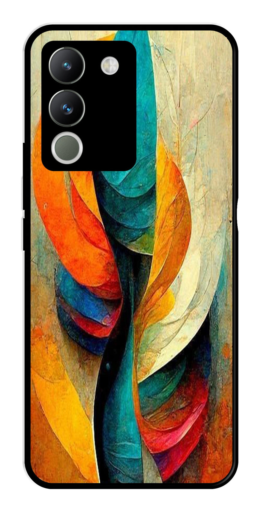 Modern Art Metal Mobile Case for Vivo Y200   (Design No -11)