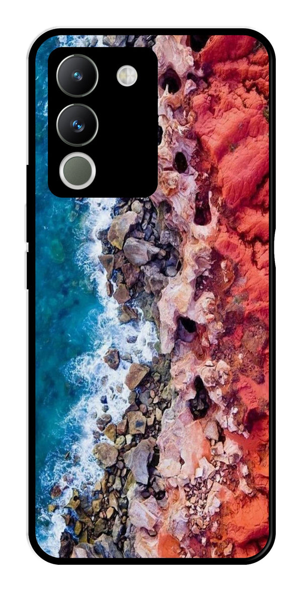 Sea Shore Metal Mobile Case for Vivo Y200   (Design No -18)