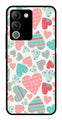 Hearts Pattern Metal Mobile Case for Vivo Y200   (Design No -22)