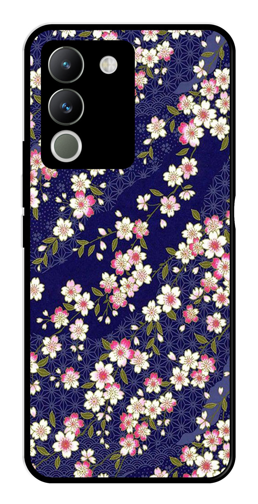 Flower Design Metal Mobile Case for Vivo Y200   (Design No -25)