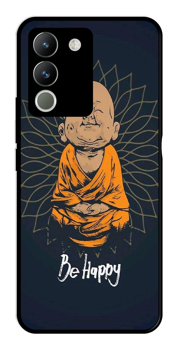 Be Happy Metal Mobile Case for Vivo Y200   (Design No -27)