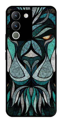 Lion Pattern Metal Mobile Case for Vivo Y200