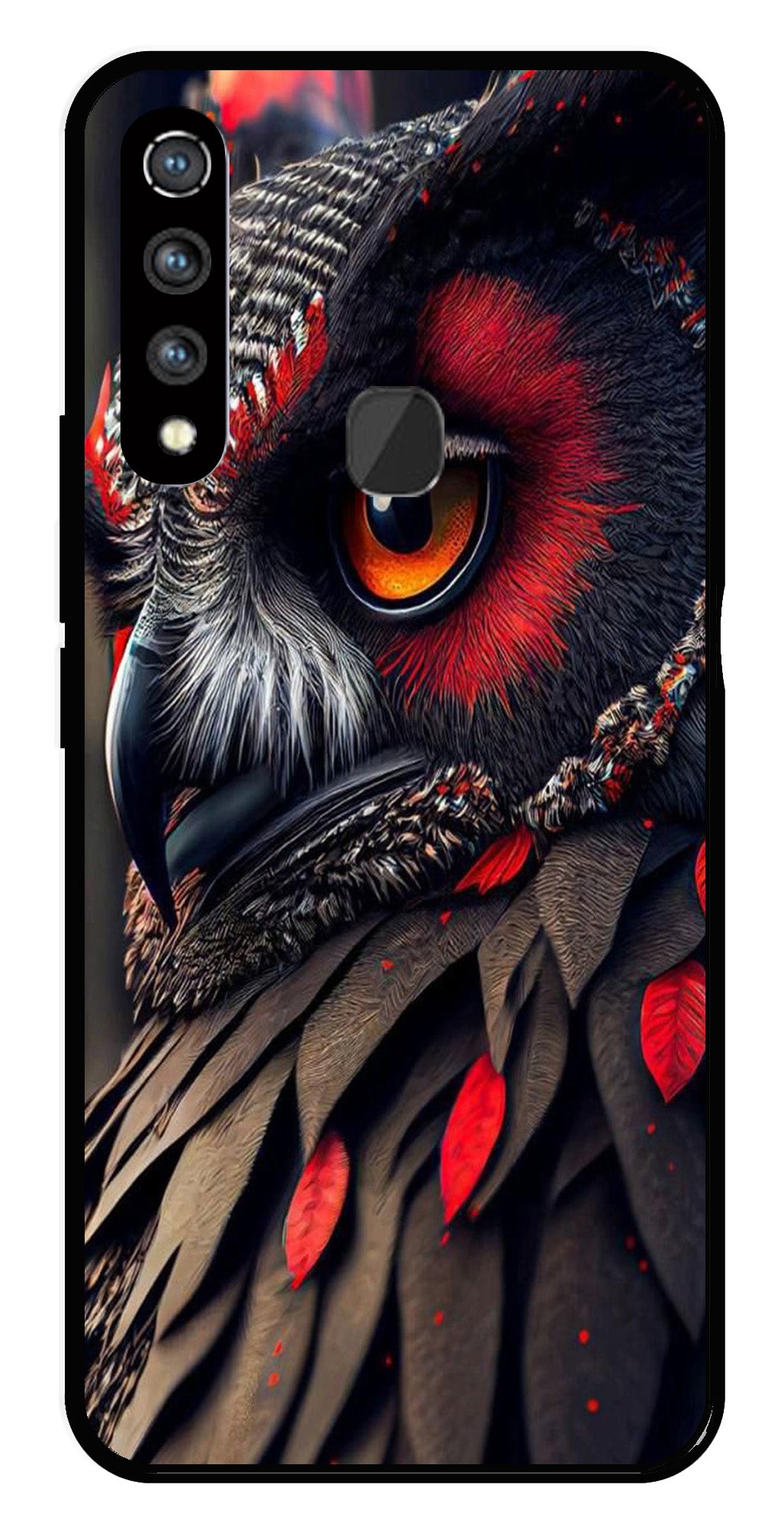 Owl Design Metal Mobile Case for Vivo Z1 Pro   (Design No -26)