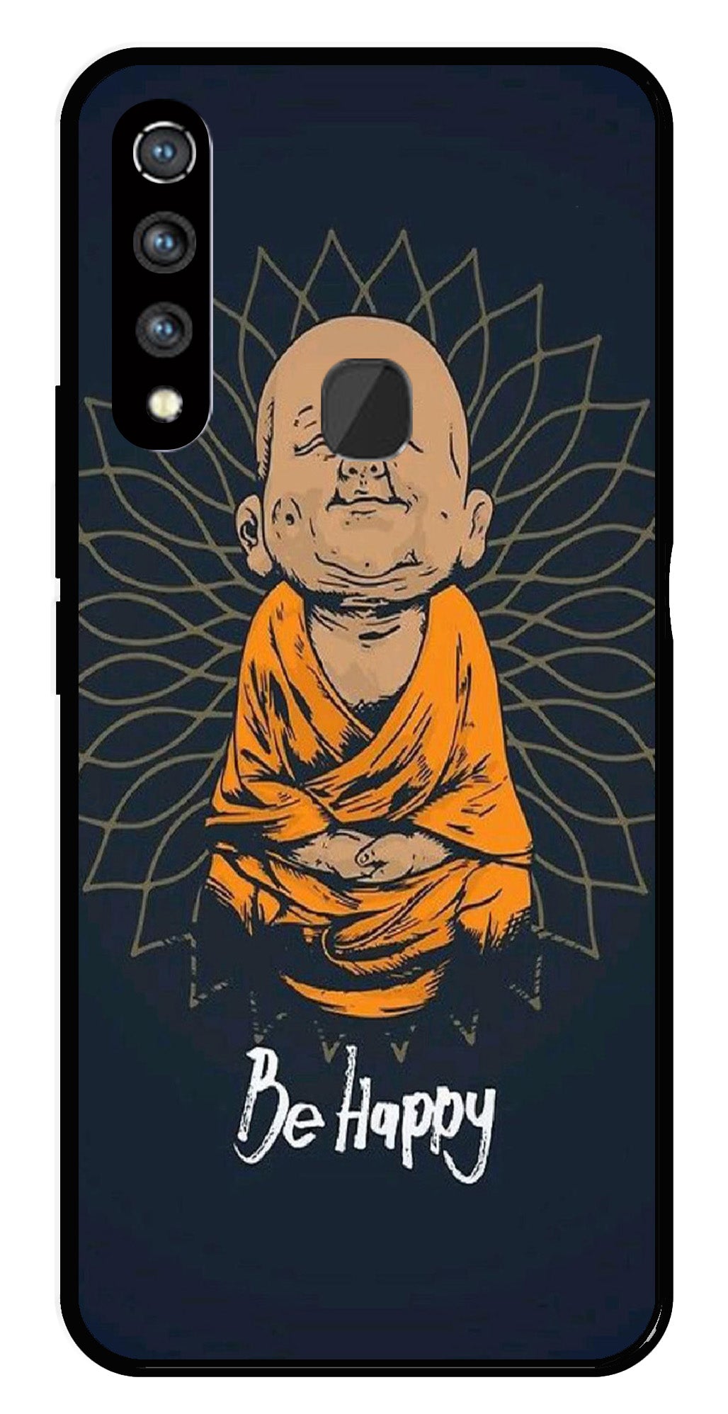 Be Happy Metal Mobile Case for Vivo Z1 Pro   (Design No -27)