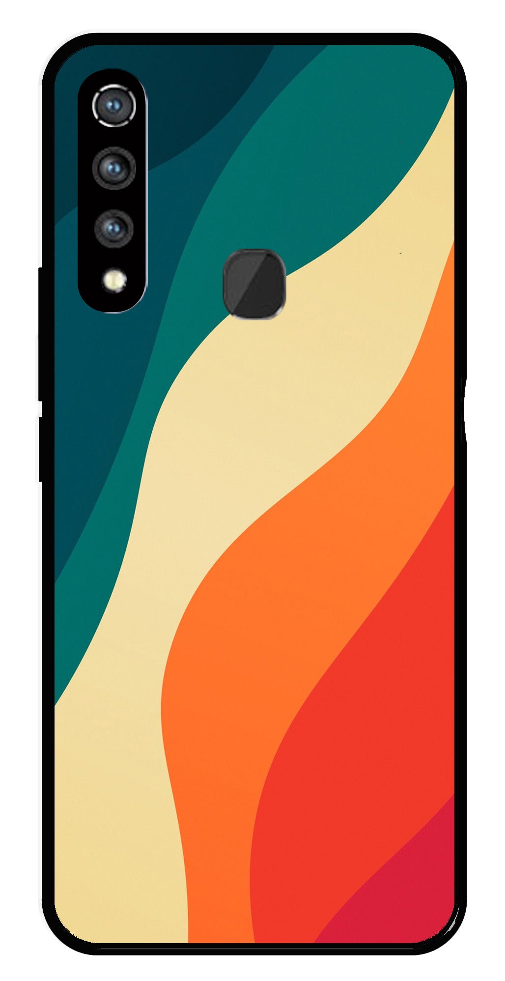 Muted Rainbow Metal Mobile Case for Vivo Z1 Pro   (Design No -39)