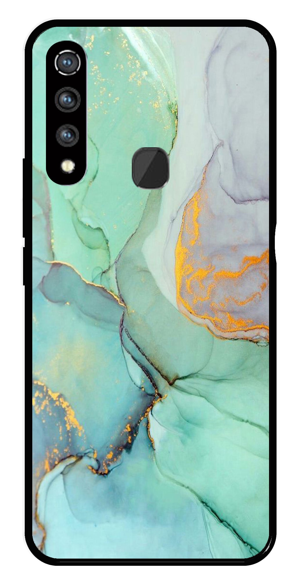 Marble Design Metal Mobile Case for Vivo Z1 Pro   (Design No -46)
