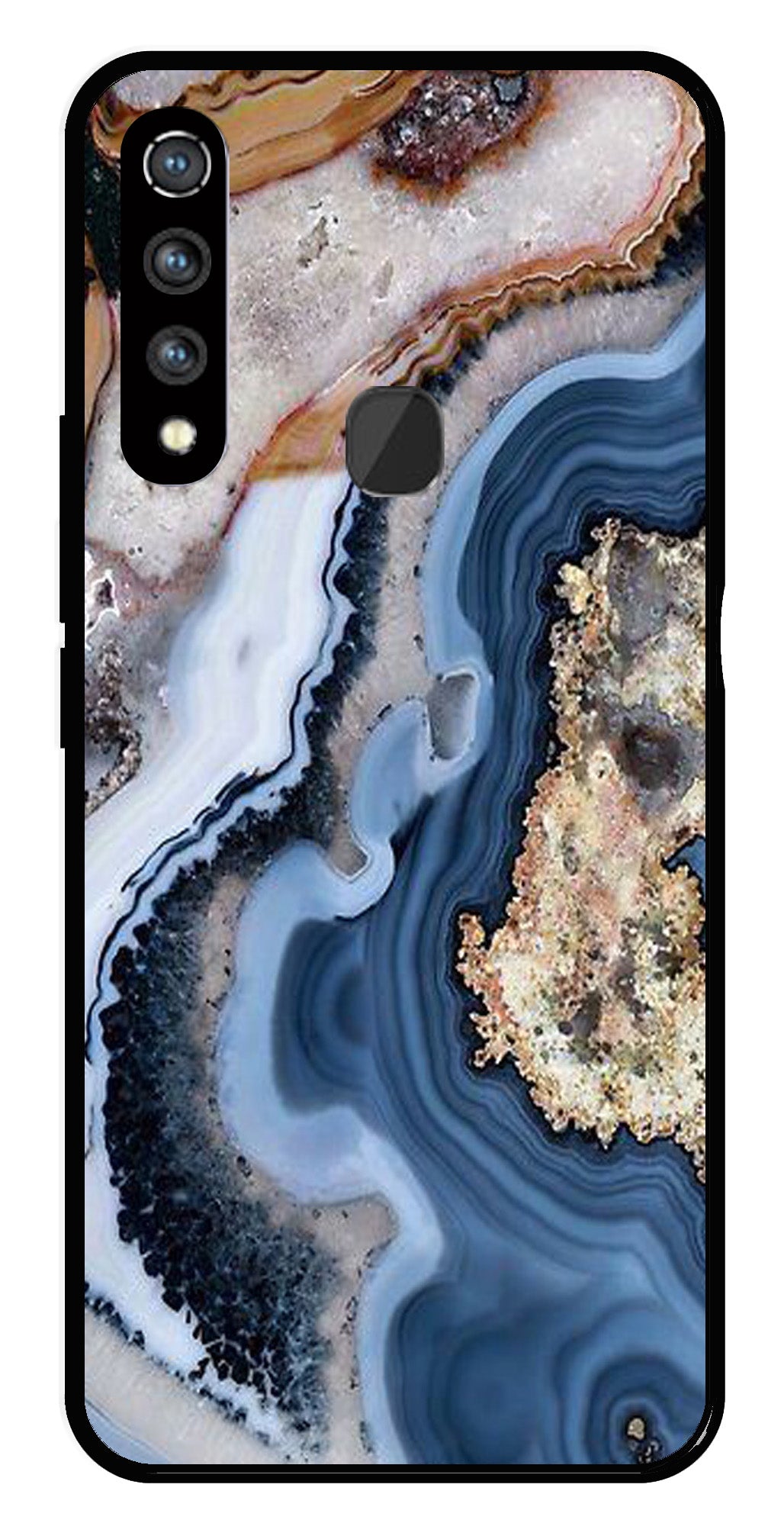Marble Design Metal Mobile Case for Vivo Z1 Pro   (Design No -53)