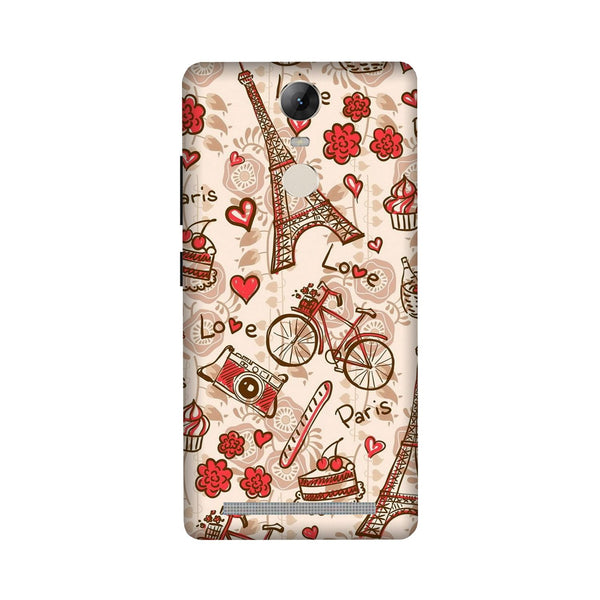 Love Paris Case for Lenovo Vibe K5 Note  (Design - 103)
