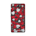 Red White Hearts Case for Lenovo Vibe K5 Note  (Design - 105)