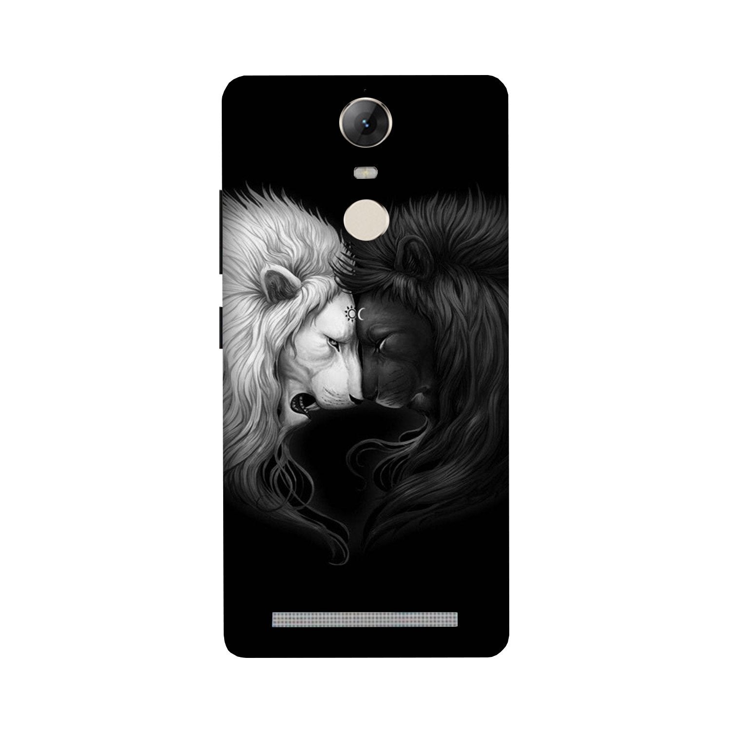 Dark White Lion Case for Lenovo Vibe K5 Note  (Design - 140)