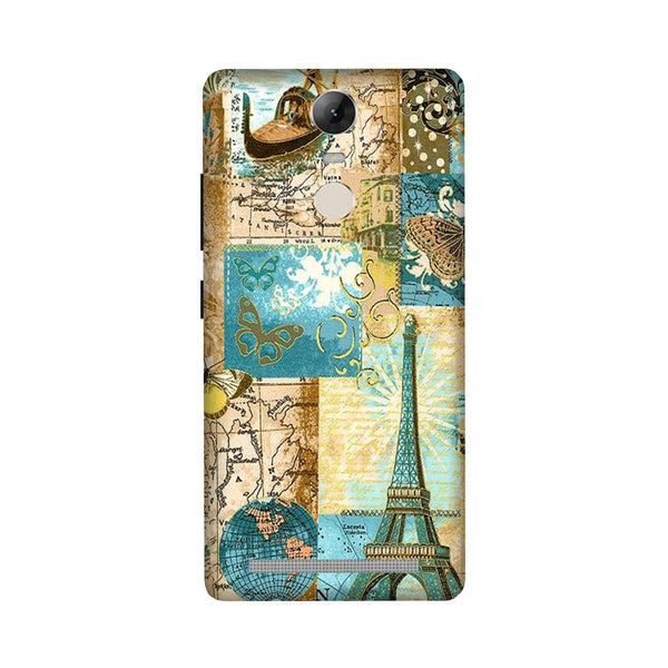 Travel Eiffel Tower Case for Lenovo Vibe K5 Note (Design No. 206)