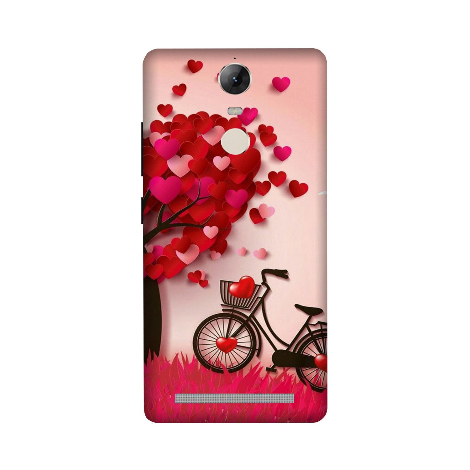 Red Heart Cycle Case for Lenovo Vibe K5 Note (Design No. 222)
