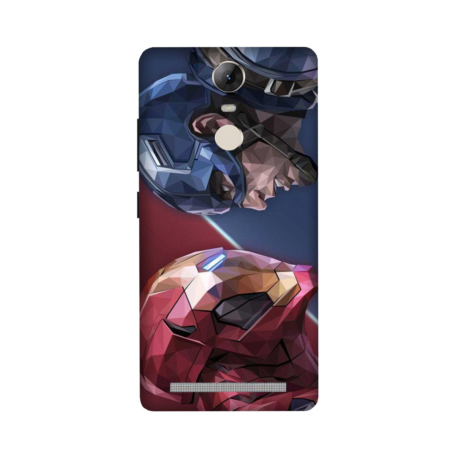 Ironman Captain America Case for Lenovo Vibe K5 Note (Design No. 245)