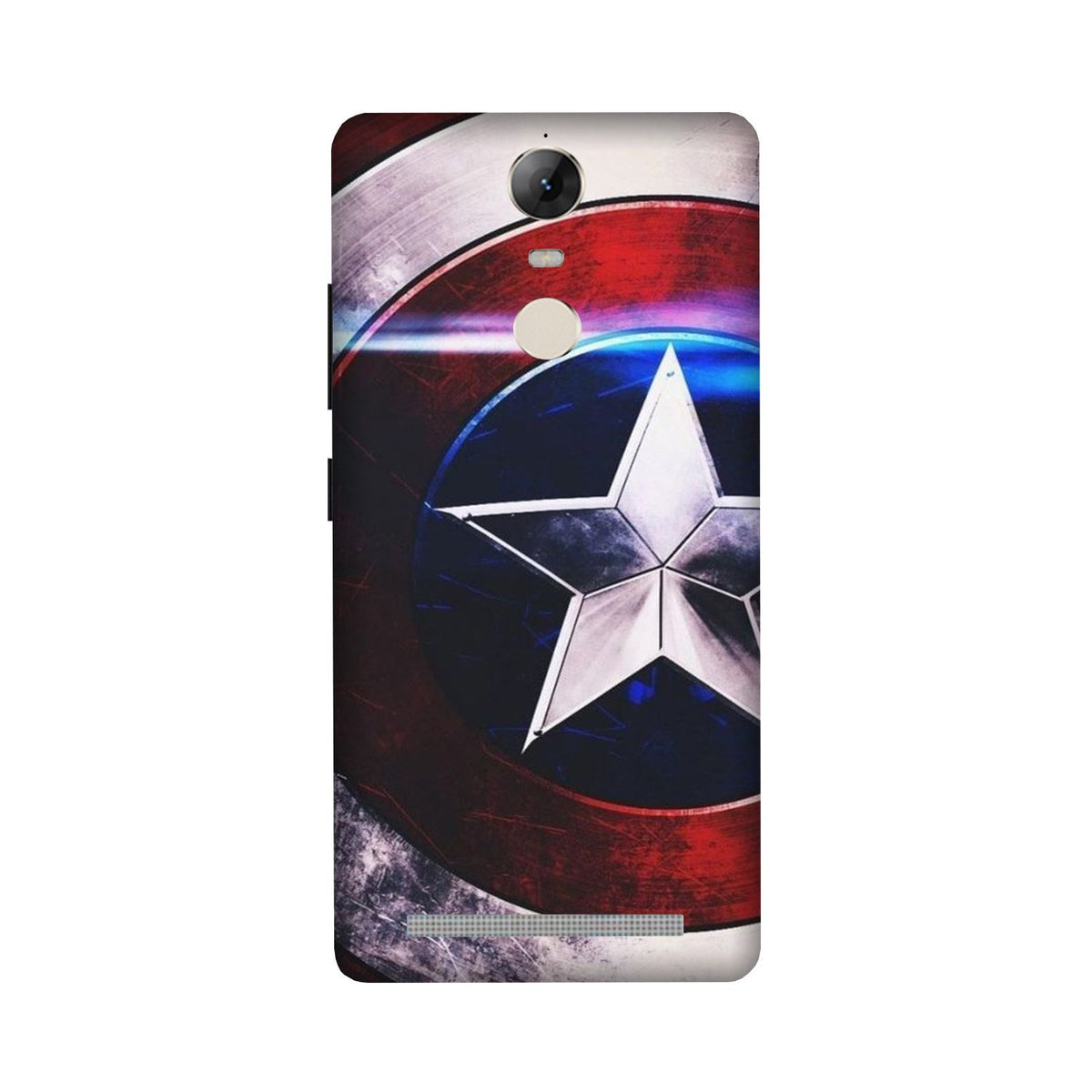 Captain America Shield Case for Lenovo Vibe K5 Note (Design No. 250)