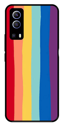 Rainbow MultiColor Metal Mobile Case for Vivo Y72 5G