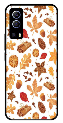 Autumn Leaf Metal Mobile Case for Vivo Y72 5G
