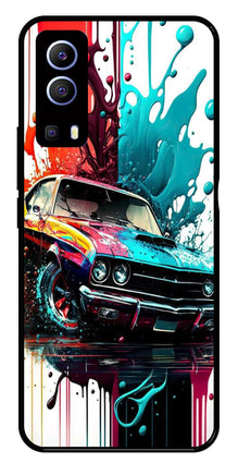 Vintage Car Metal Mobile Case for Vivo Y72 5G