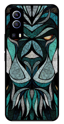 Lion Pattern Metal Mobile Case for Vivo Y72 5G