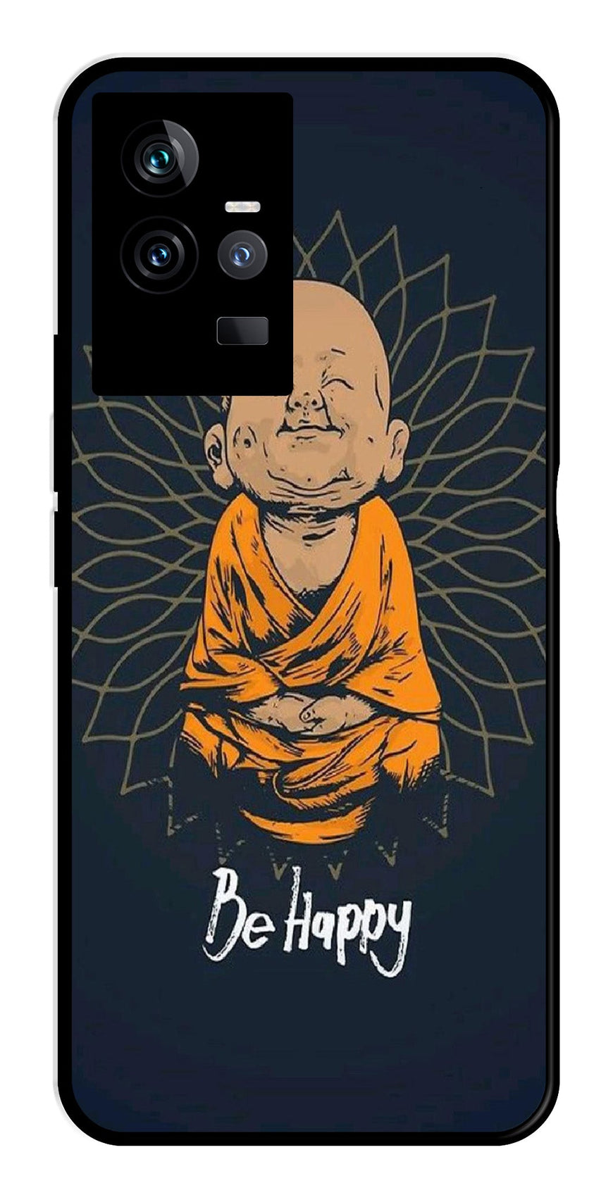 Be Happy Metal Mobile Case for IQOO 11 5G   (Design No -27)