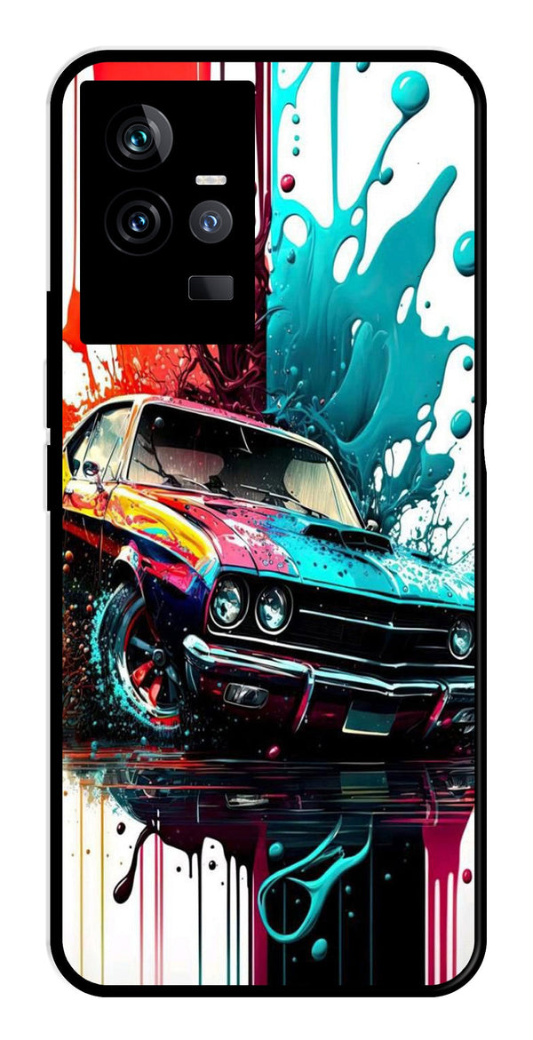 Vintage Car Metal Mobile Case for IQOO 11 5G   (Design No -29)