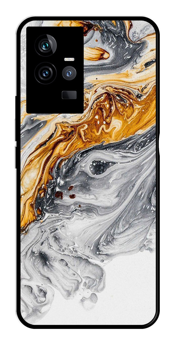 Marble Pattern Metal Mobile Case for IQOO 11 5G   (Design No -36)