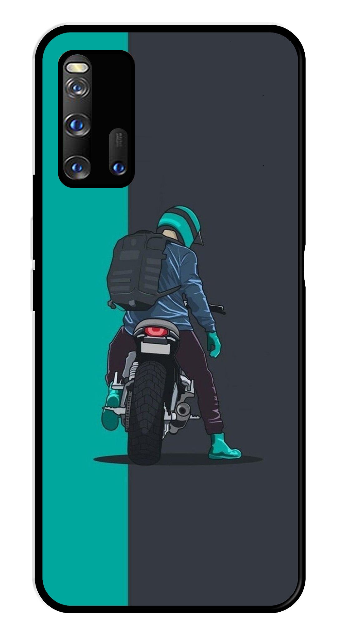 Bike Lover Metal Mobile Case for iQOO 3 5G   (Design No -05)