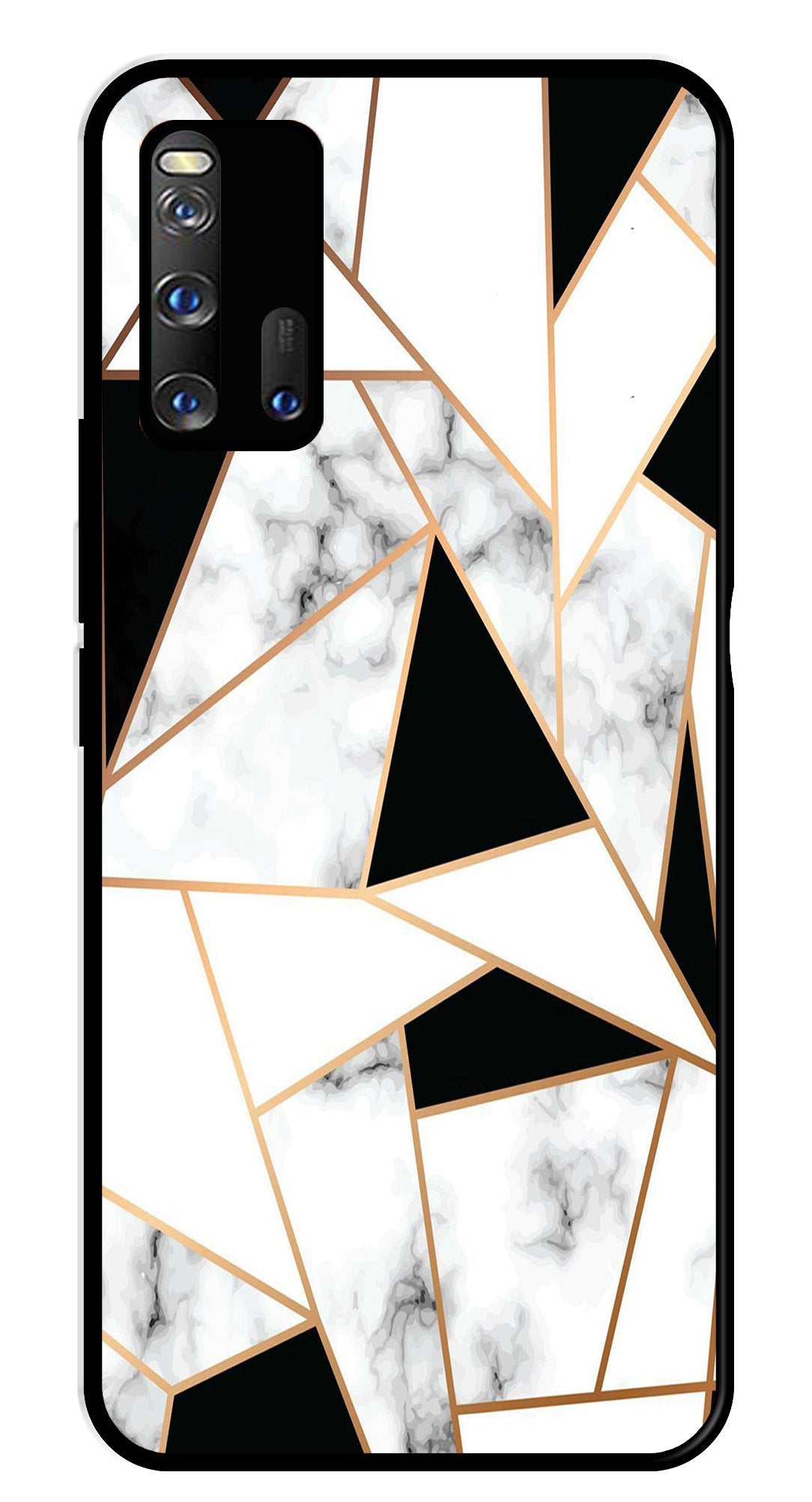 Marble Design2 Metal Mobile Case for iQOO 3 5G   (Design No -08)