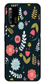 Floral Pattern2 Metal Mobile Case for iQOO 3 5G   (Design No -12)