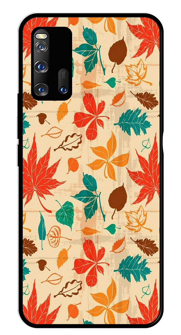 Leafs Design Metal Mobile Case for iQOO 3 5G   (Design No -14)