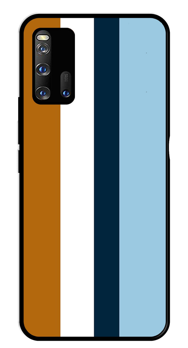 MultiColor Pattern Metal Mobile Case for iQOO 3 5G   (Design No -17)