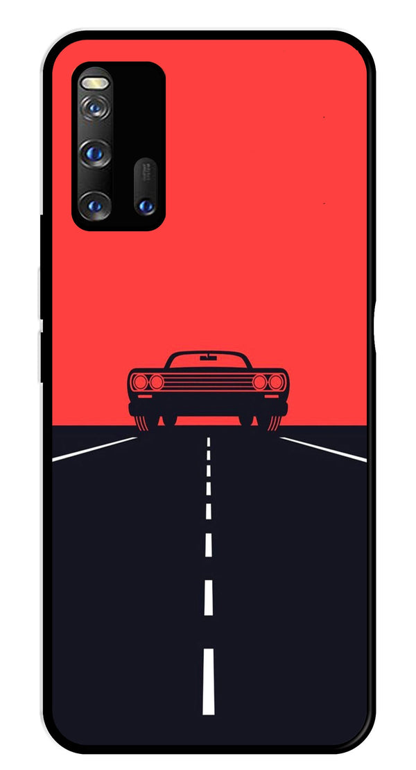 Car Lover Metal Mobile Case for iQOO 3 5G   (Design No -21)