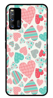 Hearts Pattern Metal Mobile Case for iQOO 3 5G