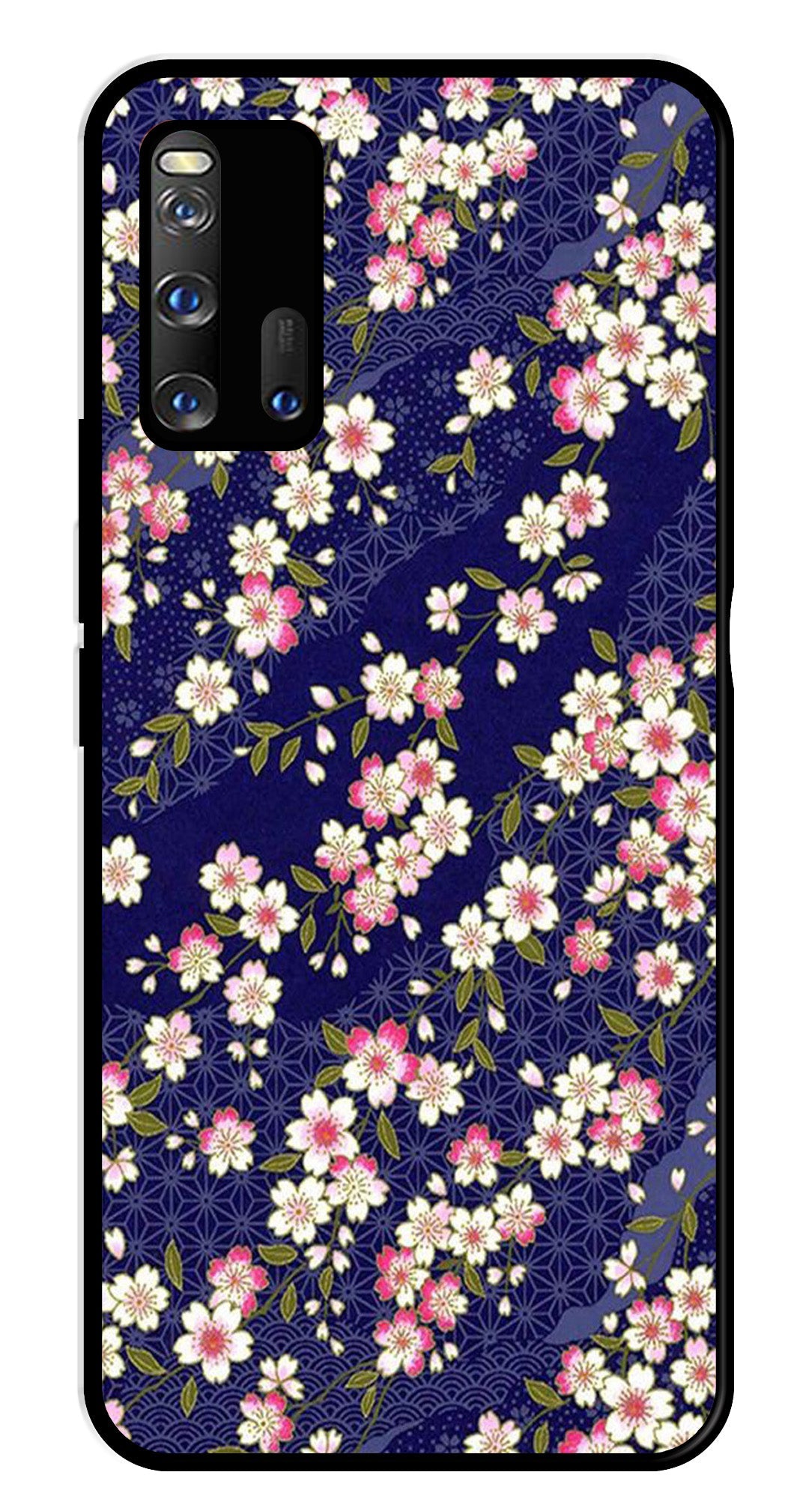 Flower Design Metal Mobile Case for iQOO 3 5G   (Design No -25)