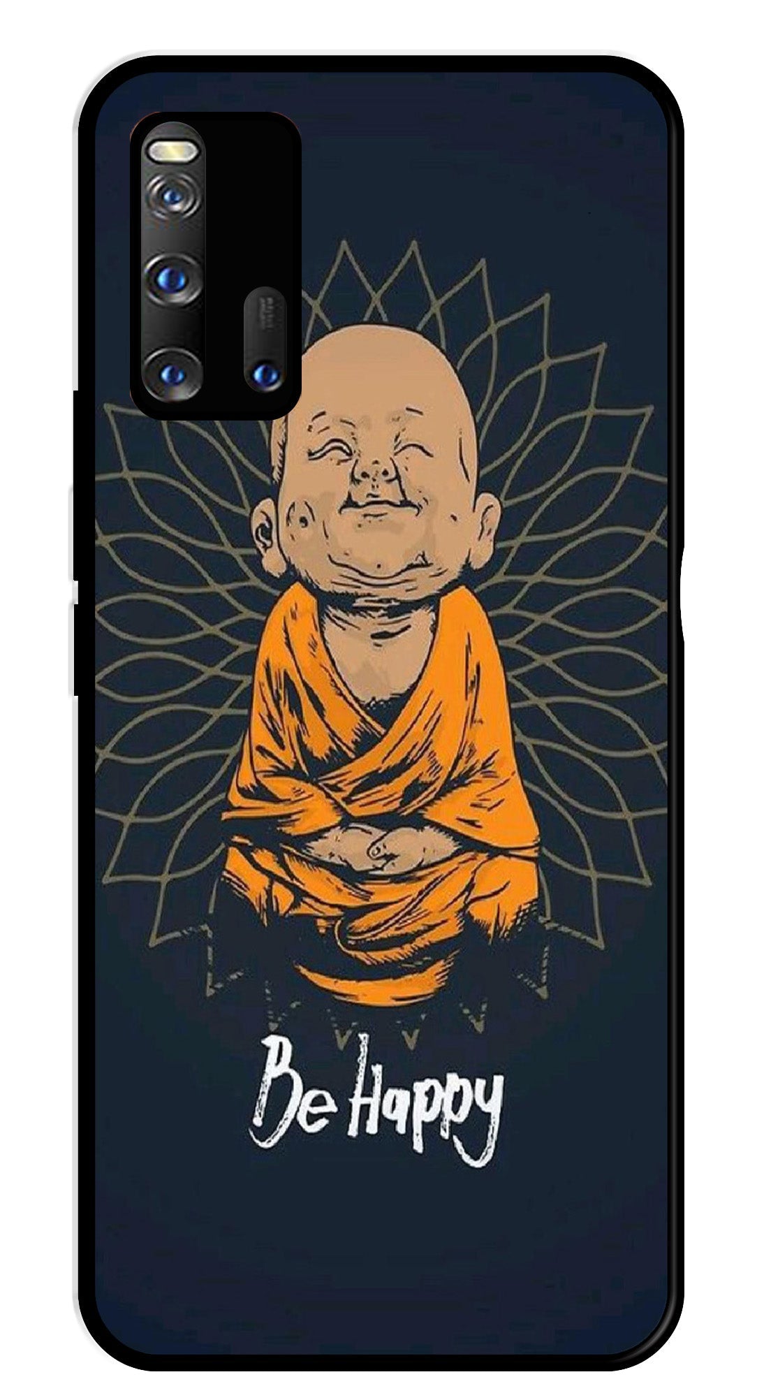 Be Happy Metal Mobile Case for iQOO 3 5G   (Design No -27)