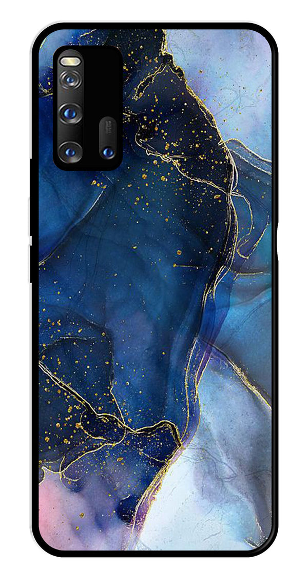 Blue Marble Metal Mobile Case for iQOO 3 5G   (Design No -34)