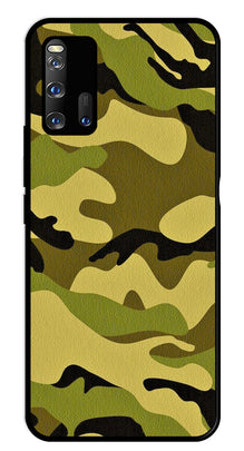 Army Pattern Metal Mobile Case for iQOO 3 5G