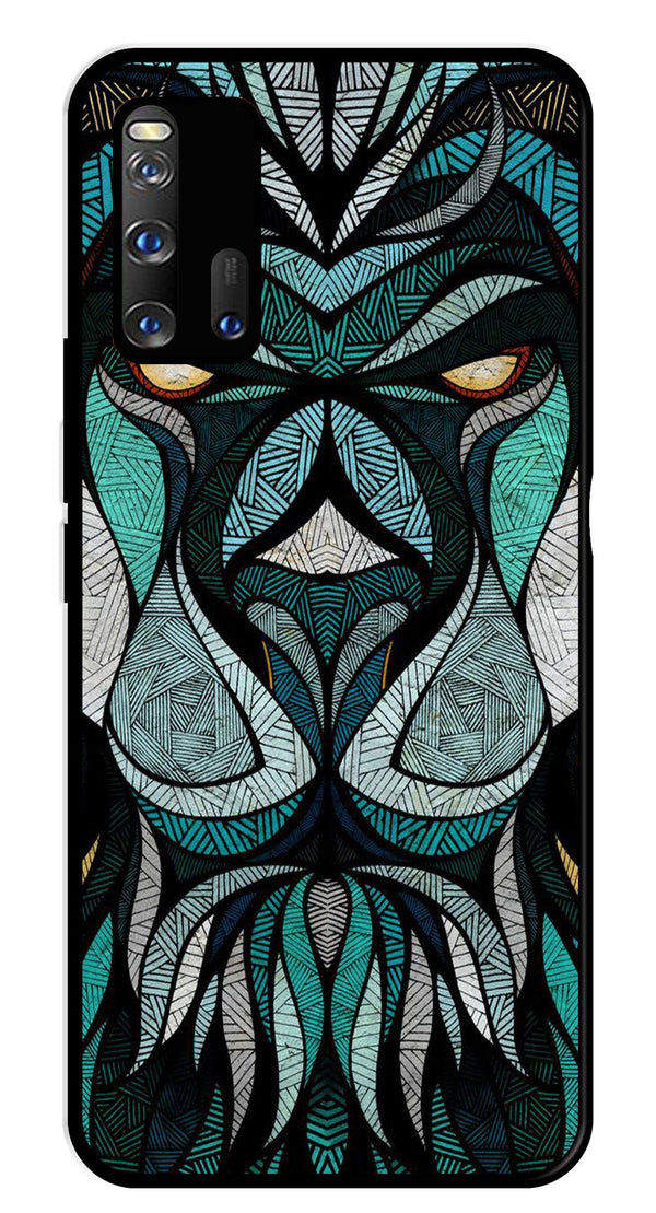 Lion Pattern Metal Mobile Case for iQOO 3 5G   (Design No -40)