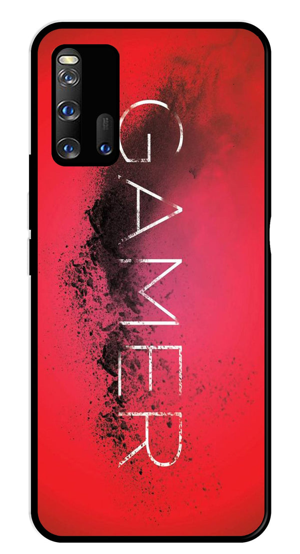 Gamer Pattern Metal Mobile Case for iQOO 3 5G   (Design No -41)