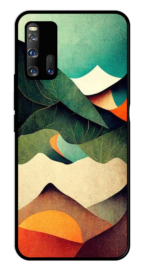 MultiColor Pattern Metal Mobile Case for iQOO 3 5G   (Design No -43)