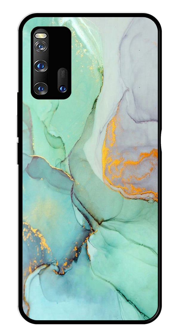 Marble Design Metal Mobile Case for iQOO 3 5G   (Design No -46)